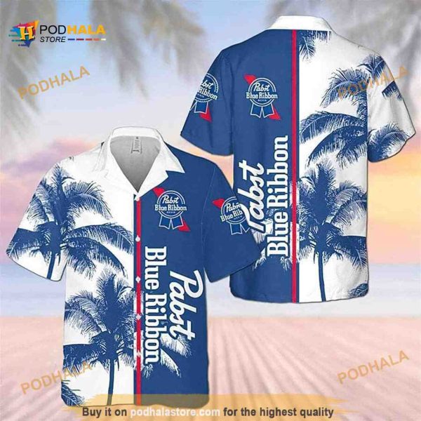 Pabst Blue Ribbon Beer Hawaiian Shirt