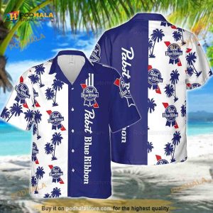 Pabst Blue Ribbon Hawaiian Shirt