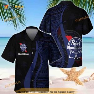 Pabst Blue Ribbon Hawaiian Shirt