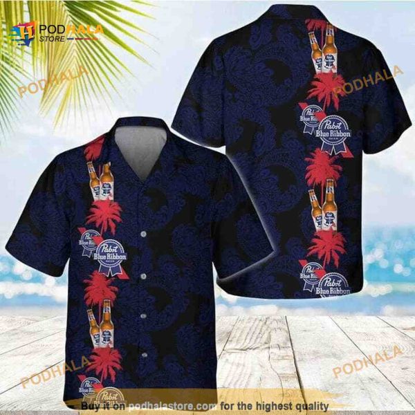 Pabst Blue Ribbon Hawaiian Shirt