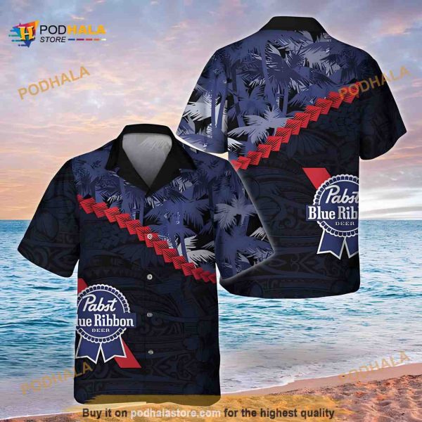 Pabst Blue Ribbon Hawaiian Shirt