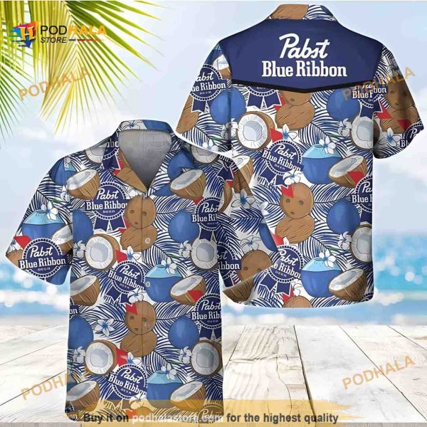 Pabst Blue Ribbon Hawaiian Shirt