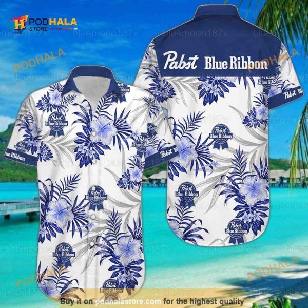 Pabst Blue Ribbon Hawaiian Shirt