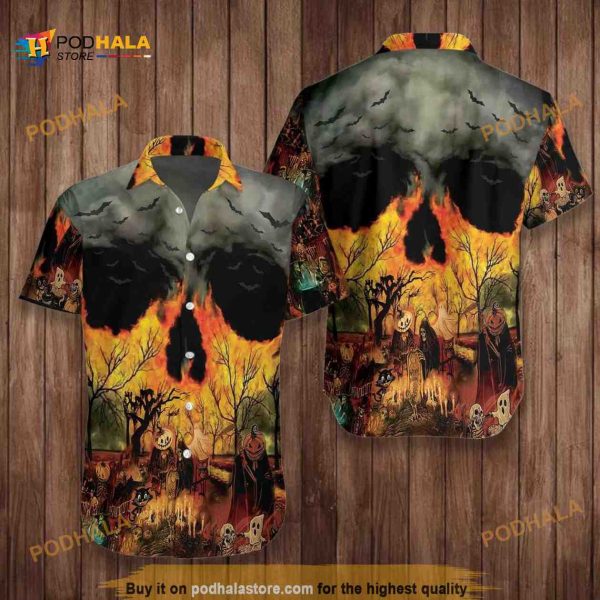 Party At Halloween Night Halloween Hawaiian Shirt