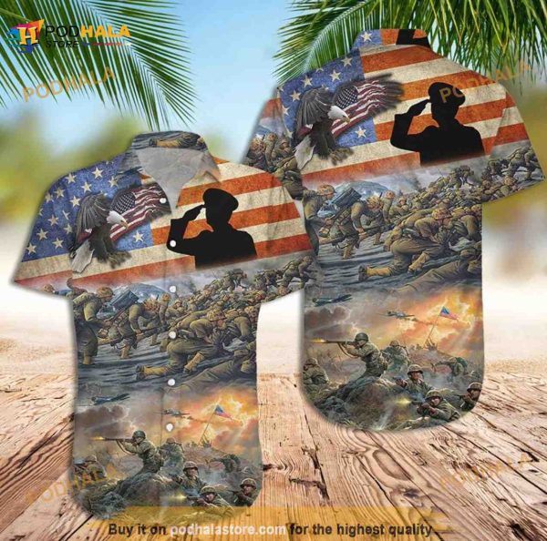 Patriotic Funny Hawaiian Shirt