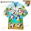 Penguin On The Beach Funny Aloha Hawaiian Shirt