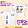 Personalize Name Disney Baby Mikey Minnie Castle Heather White Hawaiian Shirt