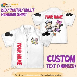 Personalize Name Disney Baby Mikey Minnie White