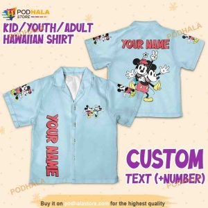 Personalize Name Disney Mikey Minnie Vintage Style