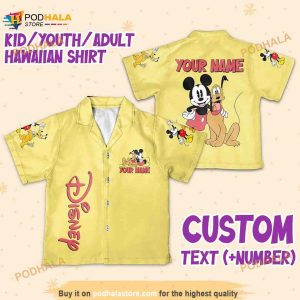 Personalize Name Disney Mikey Pluto Yellow