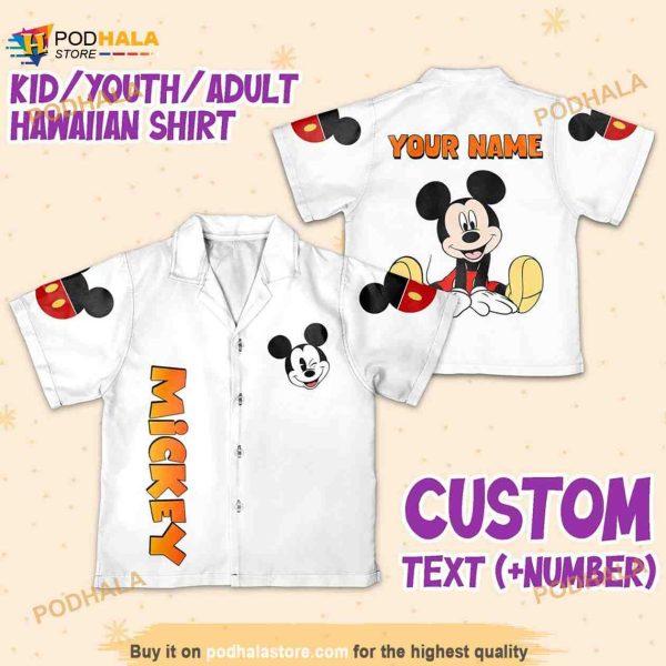 Personalize Name Mikey Disney Orange Text