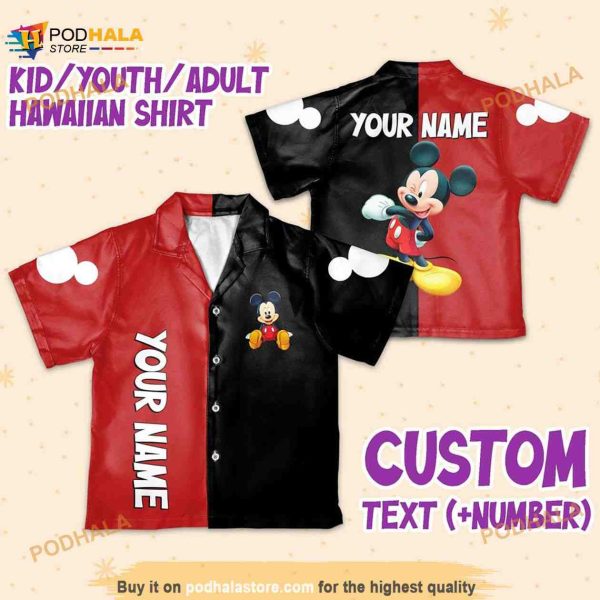 Personalize Name Mikey Disney Red Black