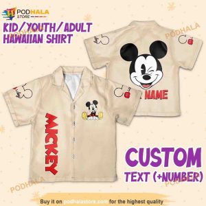 Personalize Name Mikey Disney Smile Beige Color