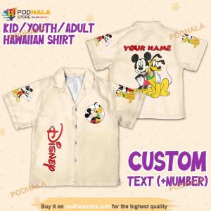 Personalize Name Vintage Disney Mickey And Pluto