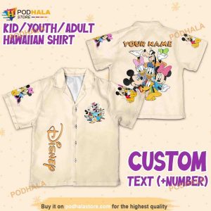 Personalize Name Vintage Disney Mickey Mouse Friends