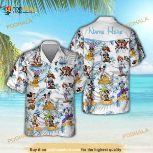 Personalized Custom Name Disney Mickey Funny Hawaiian Shirt