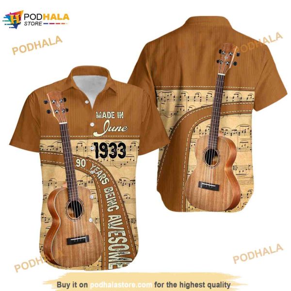 Personalized Guitar Years Of Being Awesome Hawaiian Shirt