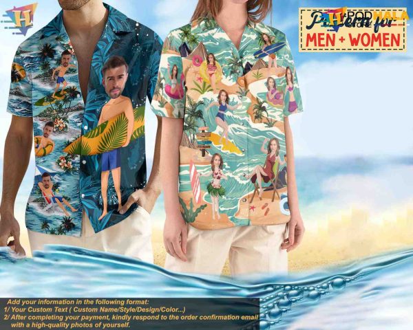 Personalized Hawaiian Aloha Photo Shirt