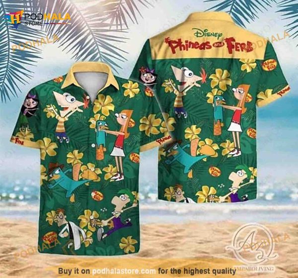 Phineas And Ferb Summer Funny Hawaiian Shirt