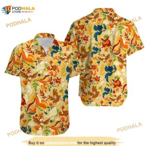 Pidgeot Yellow Pokemon Funny Hawaiian Shirt