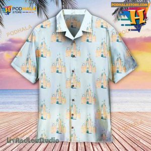 Pink Castle Magic Kingdom Hawaiian Shirt