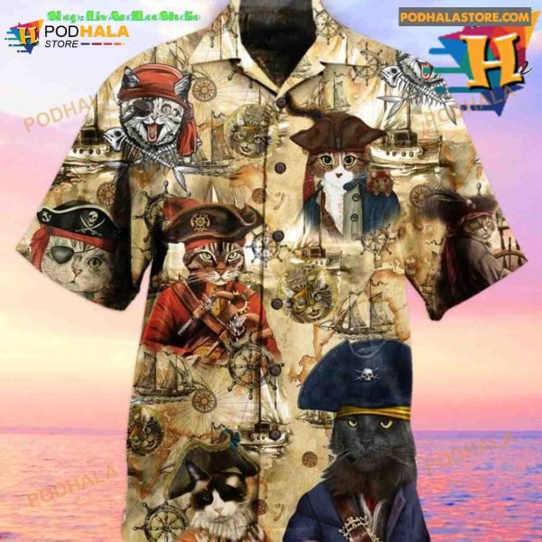 Pirate Cat Hawaiian Shirt