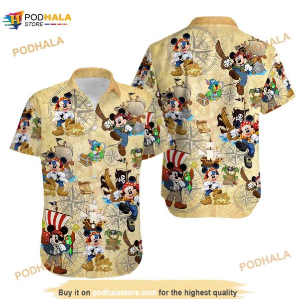 Pirates Mickey Mouse Funny Hawaiian Shirt