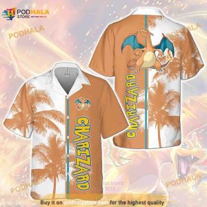 Pokemon Charizard Funny 3D Hawaiian Shirt For Women Men