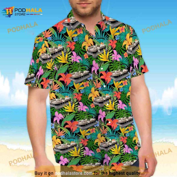 Pontoon Boat Hawaiian Shirt