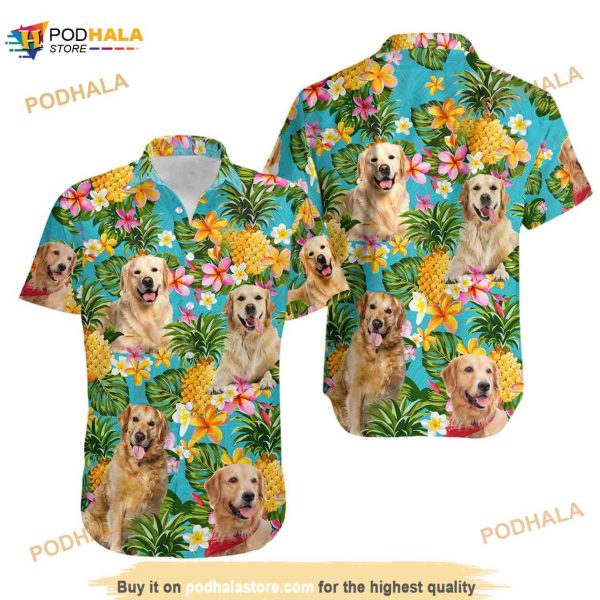 Retriever Dog Shirt Retriever Dog Hawaiian Shirt