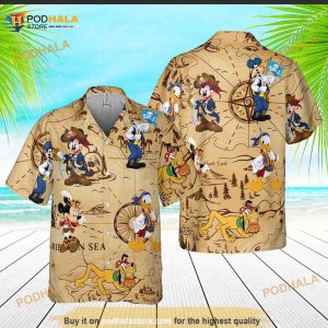 Retro Pirated Of The Caribbean Mickey Hawaiian Shirt