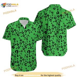 Riddler Supervillain Green Hawaiian Shirt