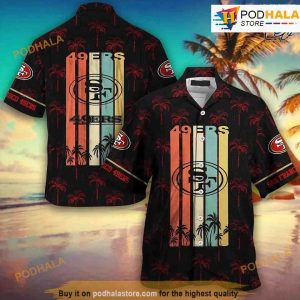 San Francisco 49ers NFL Hawaii Beach Shirt Retro Vintage Summer Button Hawaiian Shirt