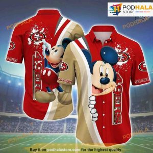 San Francisco 49ers NFL Hawaiian Shirt Mickey 3D Printed Gift For Fans