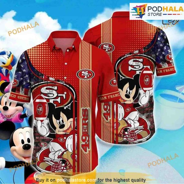 San Francisco 49ers NFL Hawaiian Shirt Mickey 3D Printed Gift NFL