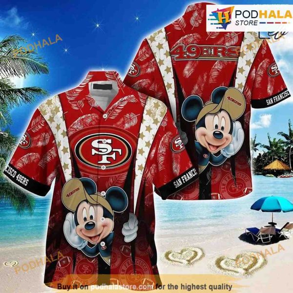 San Francisco 49ers NFL Mickey Hawaiian Shirt Tropical Pattern Gift