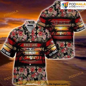 San Francisco 49ers NFL Summer Hawaiian Shirt Floral Pattern For Sports Enthusiast