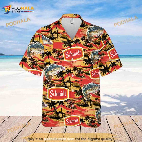 Schmidt Sea Island Pattern Hawaiian Shirt