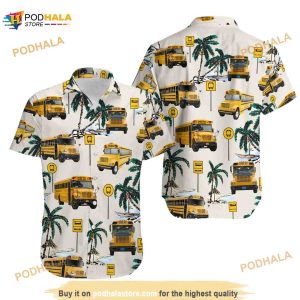 School Bus Hawaiian Shirt