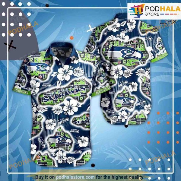 Seattle Seahawks NFL Hawaii Shirt Floral Summer Hawaiian Shirt Best Fans