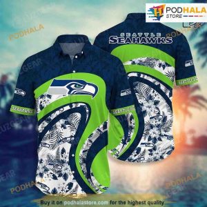 Seattle Seahawks NFL Hawaii Shirt Floral Tropical Summer Hawaiian Shirt