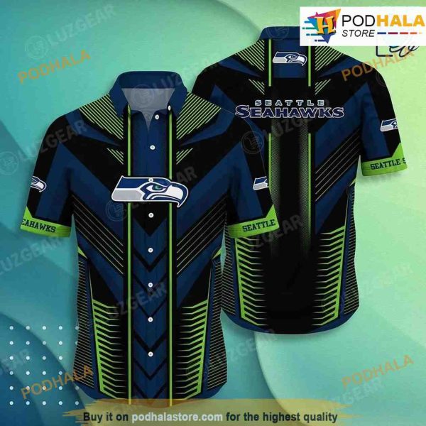 Seattle Seahawks NFL Hawaiian Shirt Summer Button Down Shirt Gift For Big Fans