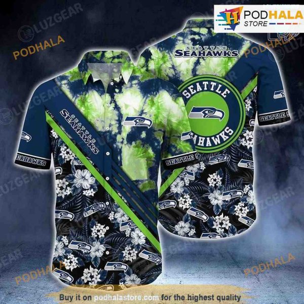 Seattle Seahawks NFL Hawaiian Shirt Tropical Patterns Summer For NFL Football Fans