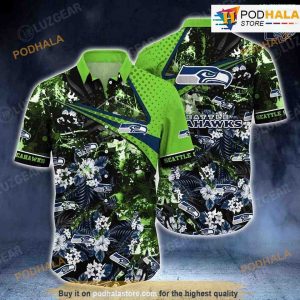 Seattle Seahawks NFL Hawaiian Shirt Tropical Patterns Summer For Sports Fans NFL