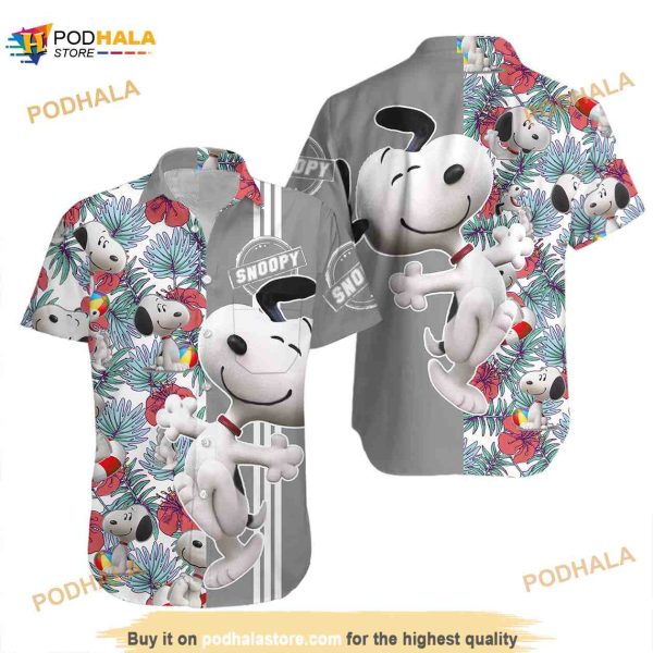 Snoopy Floral Hawaiian Shirt