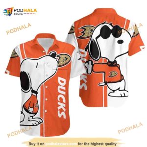 Snoopy NHL Anaheim Ducks Hawaiian Shirt Gift For Beach Trip