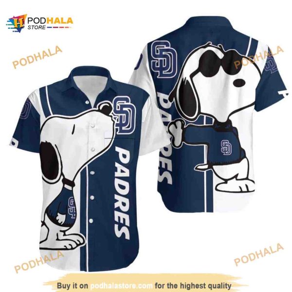 Snoopy San Diego Padres Hawaiian Shirt Baseball Gift For Beach Lovers