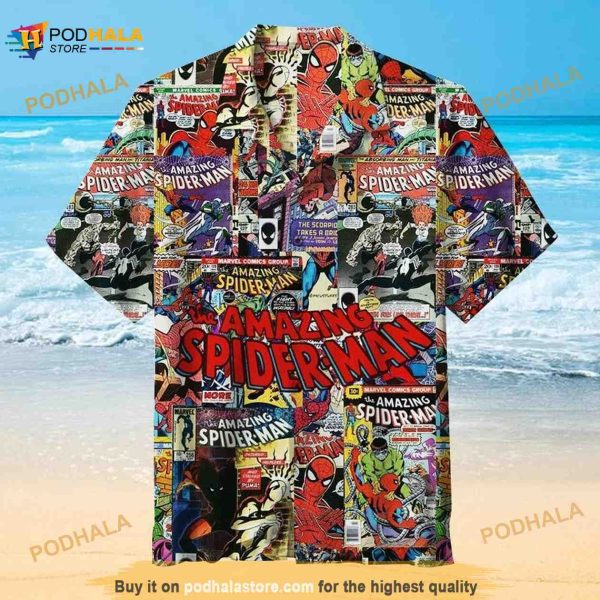 Spiderman Hawaiian Shirt Men