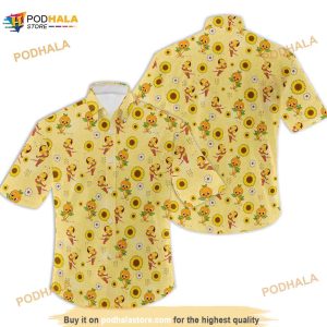 Spike The Bee And Orange Bird Hawaiian Shirt