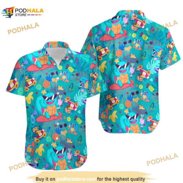 Squirtle Summer Pattern Pokemon Hawaiian Shirt